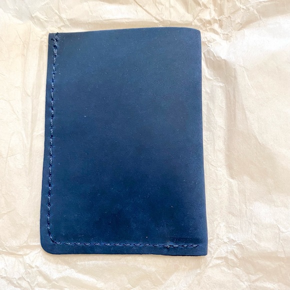 NWOT Unicorn Portland Leather Minimalist wallet. Deep water. - Picture 2 of 3